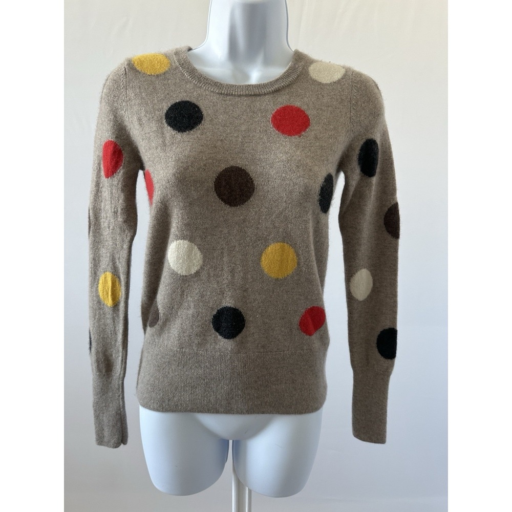 Women's Gray Polka Dot Cashmere Sweater TJX, Sz: S ? (bA6)